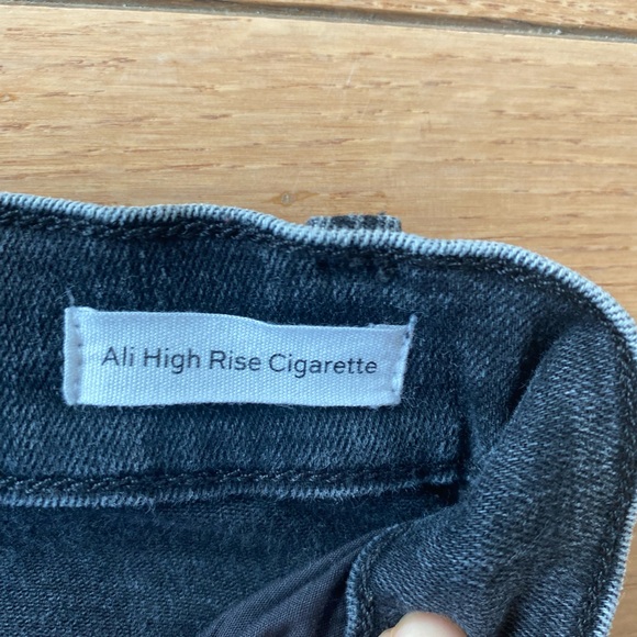 NWOT Frame Ali High Rise Cigarette black acid washed - Picture 7 of 15